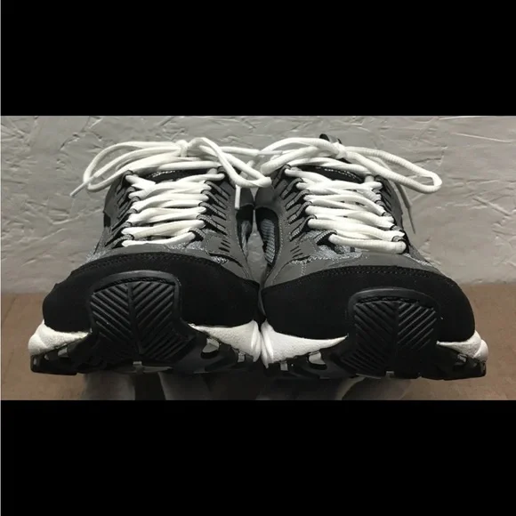 EUC Skechers Stamina Cutback Men's Sneakers Black Gray Leather Mesh Size 9EW - Picture 9 of 16